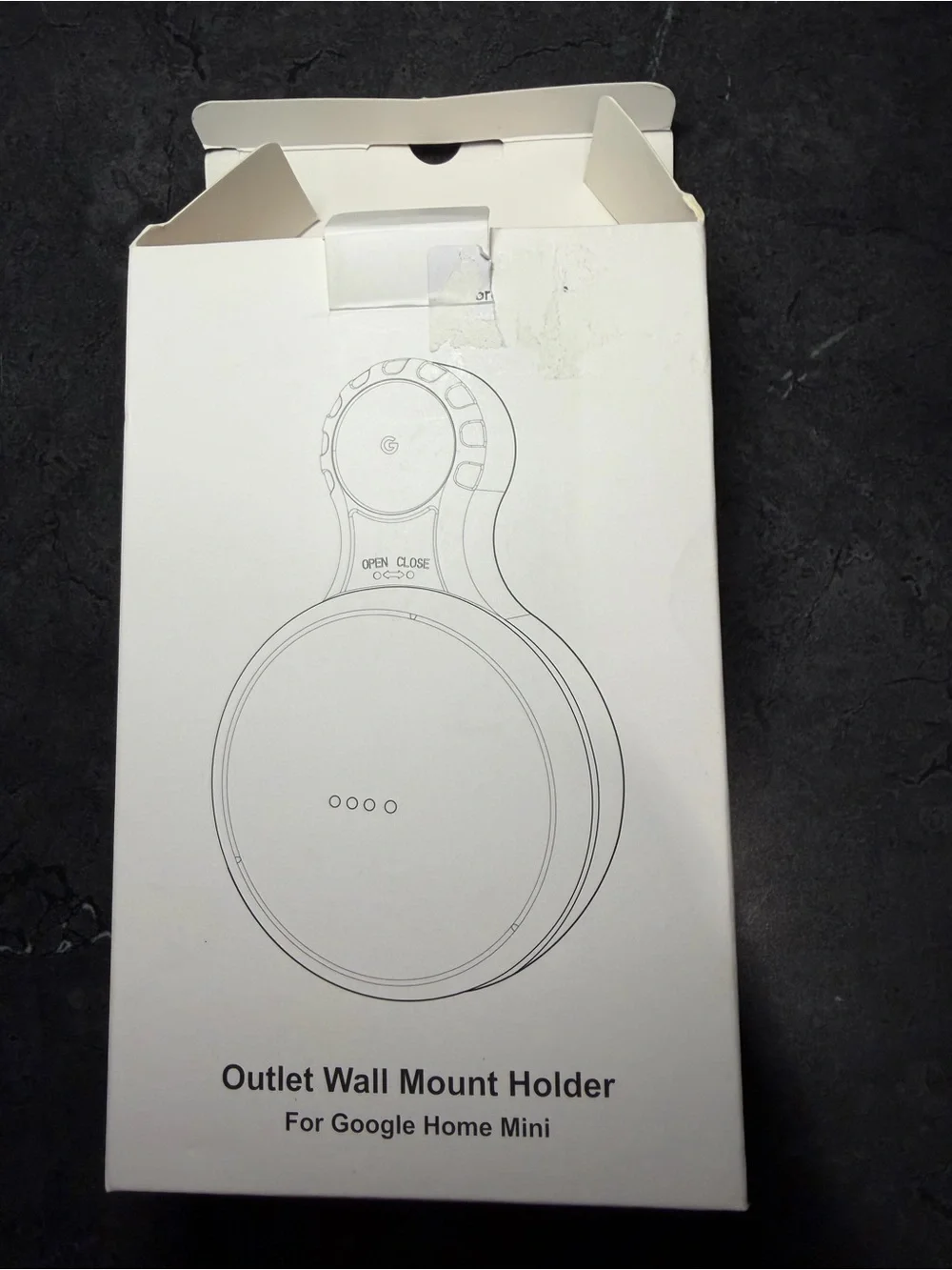White Plastic Wall Mount Bracket for Circular Smart Speaker
